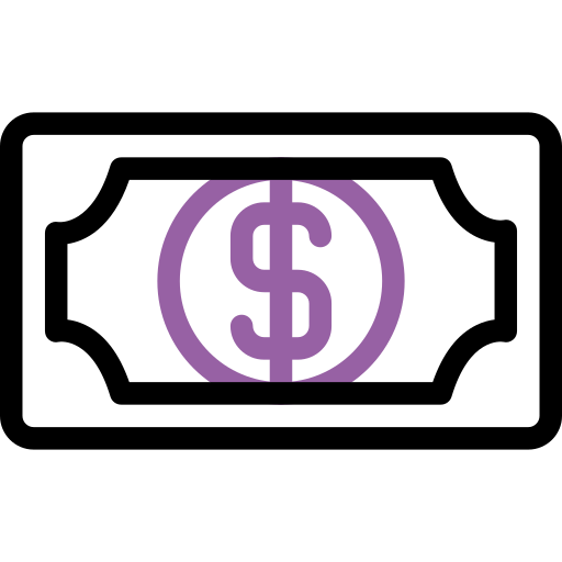 billete de un dolar Generic color outline icono