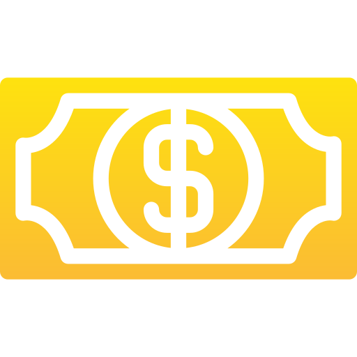 billete de un dolar Generic gradient fill icono