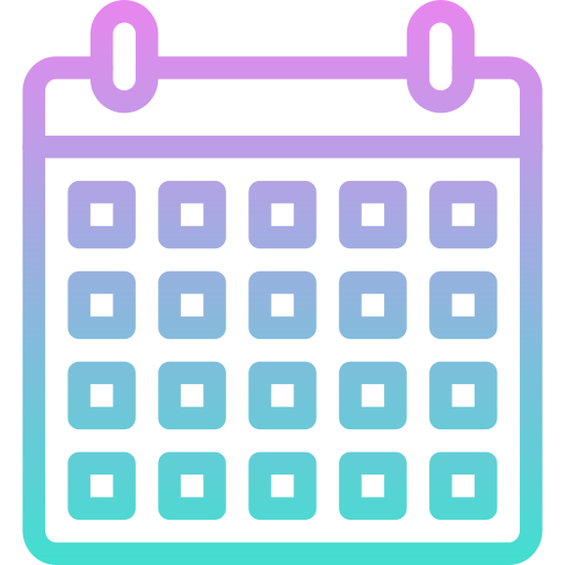 calendrier Generic gradient outline Icône