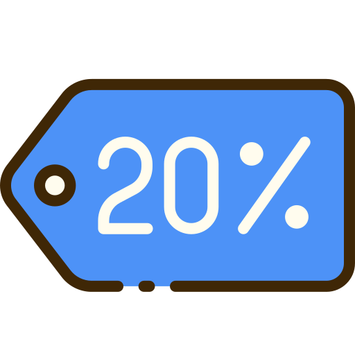20 percent Generic color lineal-color icon