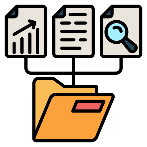 Data collection Generic color lineal-color icon