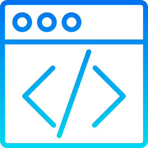 code srip Gradient icon