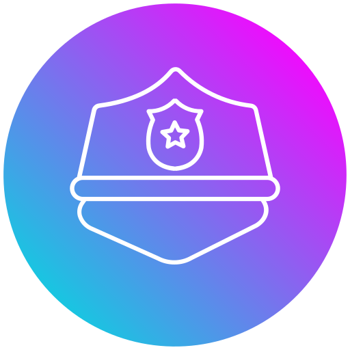 politie hoed Generic gradient fill icoon