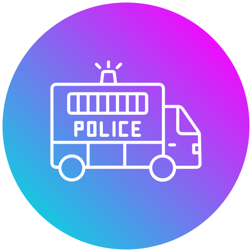 policyjna furgonetka Generic gradient fill ikona