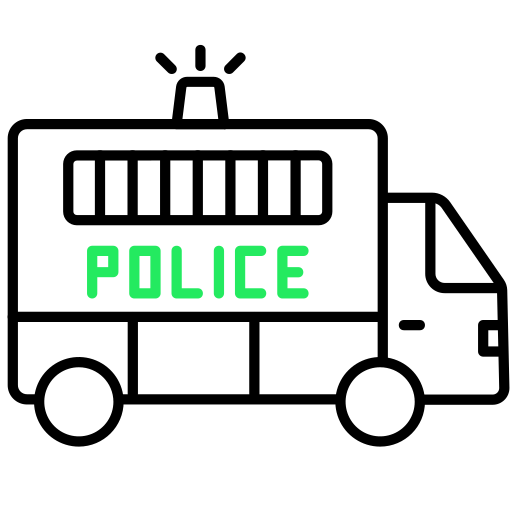furgone della polizia Generic color outline icona