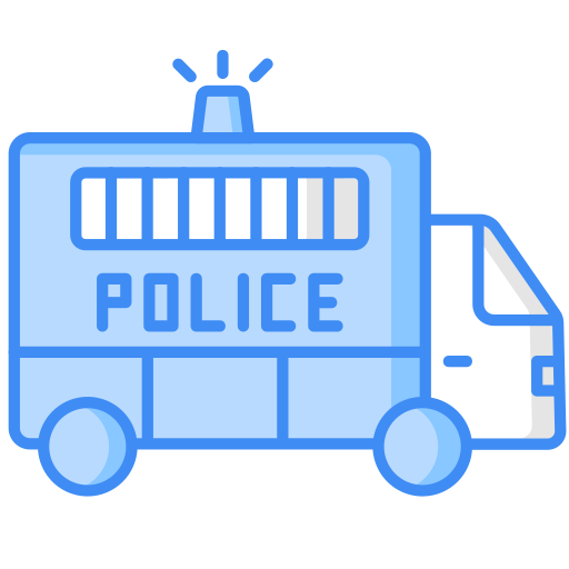 furgoneta de policia Generic color lineal-color icono