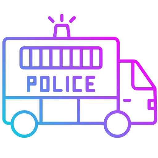 furgone della polizia Generic gradient outline icona