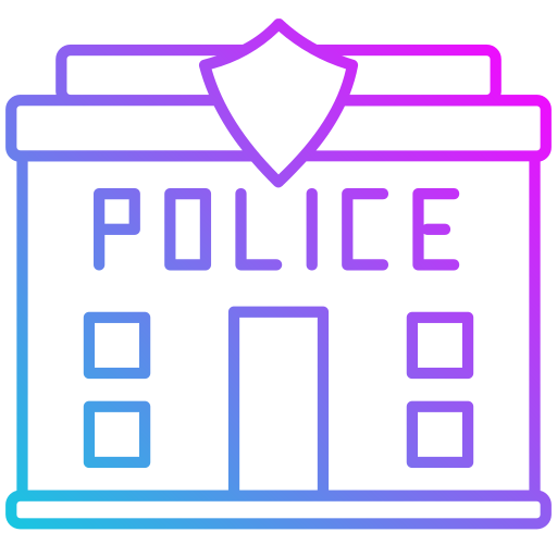 stazione di polizia Generic gradient outline icona
