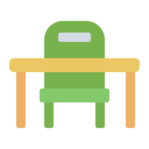 테이블 의자 Generic color fill icon