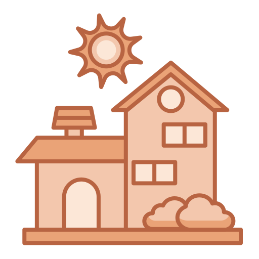 Solar house Generic color lineal-color icon
