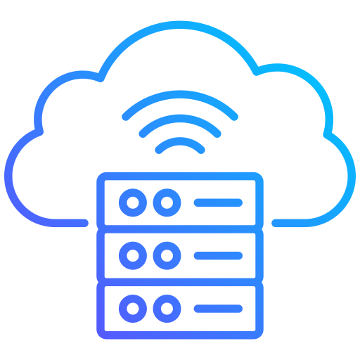 cloud computing Generic gradient outline icona