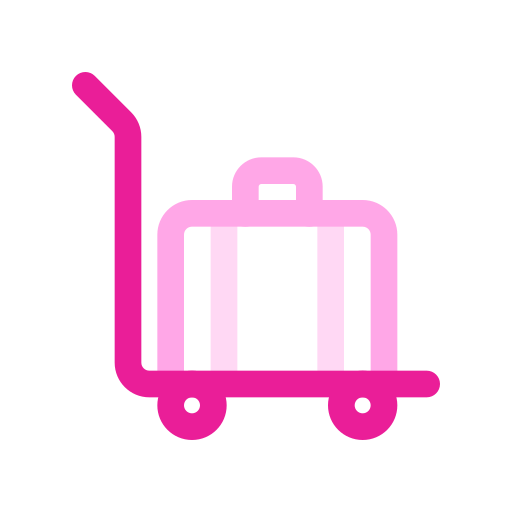 wózek bagażowy Generic color outline ikona