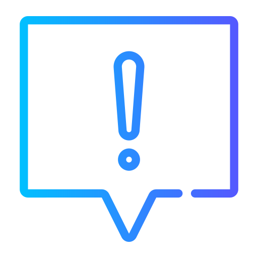 Attention Generic gradient outline icon