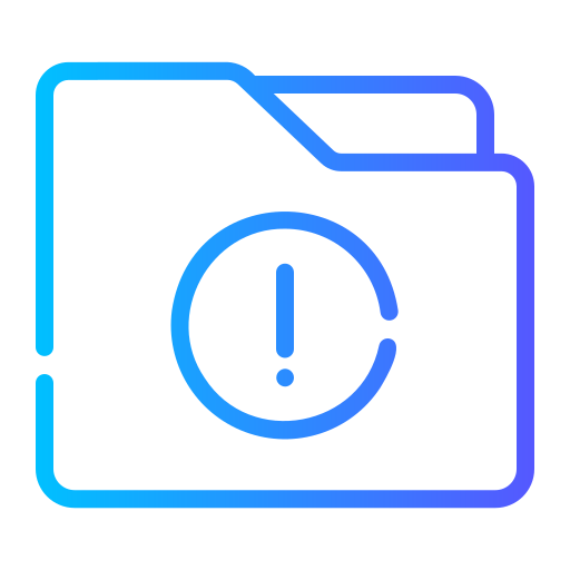 Attention Generic gradient outline icon