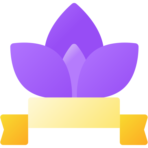 fiore di loto Generic gradient fill icona