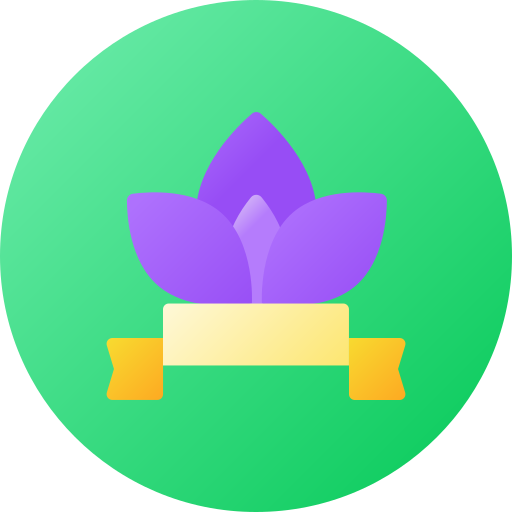 fiore di loto Generic gradient fill icona