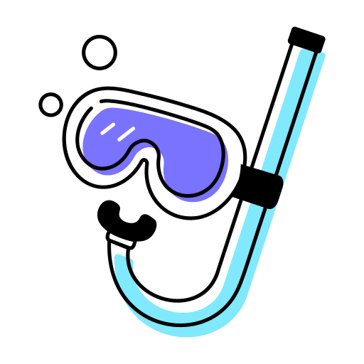 duikmasker Generic color lineal-color icoon