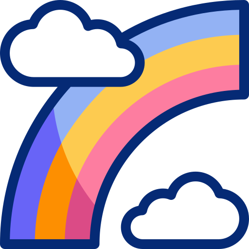 arcoíris Basic Accent Lineal Color icono