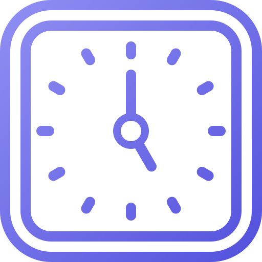 reloj Generic gradient outline icono