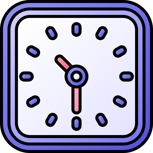 reloj Generic gradient lineal-color icono