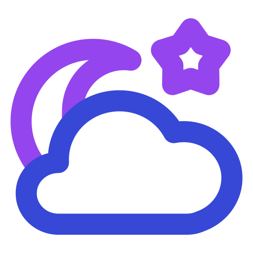 曇りの夜 Generic color outline icon