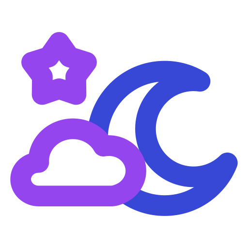 noche nublada Generic color outline icono