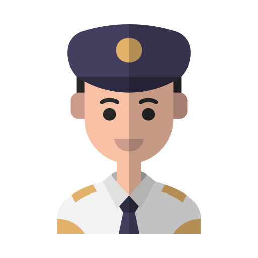 avatar pilota Generic color fill icona