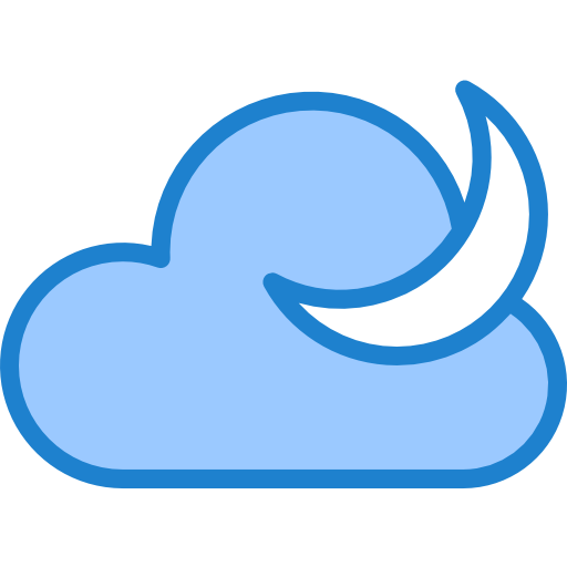 Cloudy night srip Blue icon