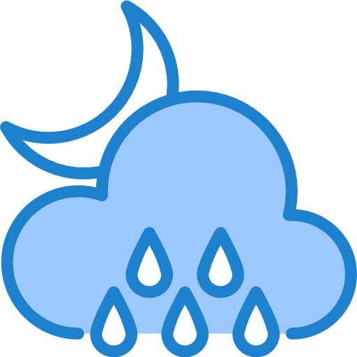 regenachtig srip Blue icoon