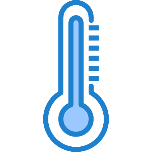 thermometer srip Blue icon