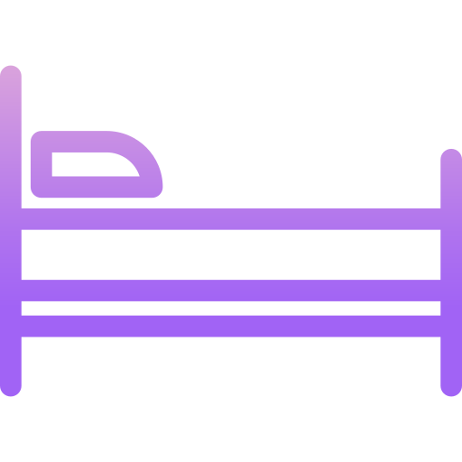 Односпальная кровать Icongeek26 Outline Gradient иконка