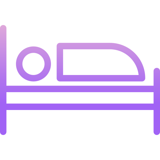 Single bed Icongeek26 Outline Gradient icon