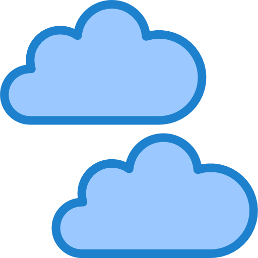 Cloud srip Blue icon