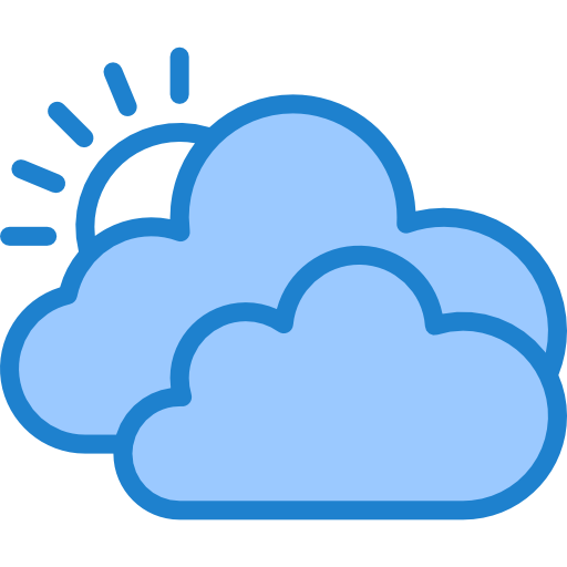 Cloudy srip Blue icon