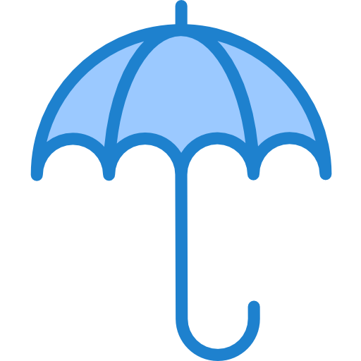Umbrella srip Blue icon