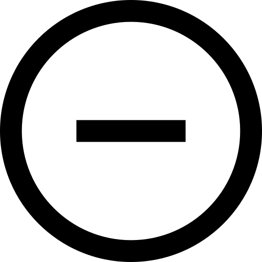 minuskreis Generic black outline icon