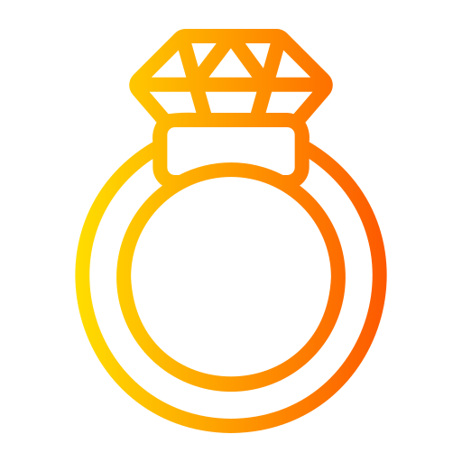 diamentowy pierścionek Generic gradient outline ikona