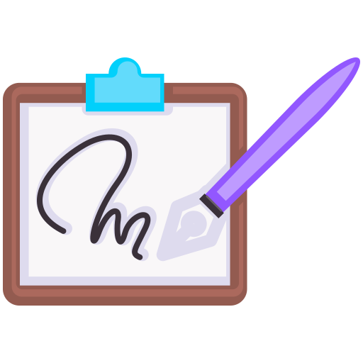 handtekening Generic color fill icoon
