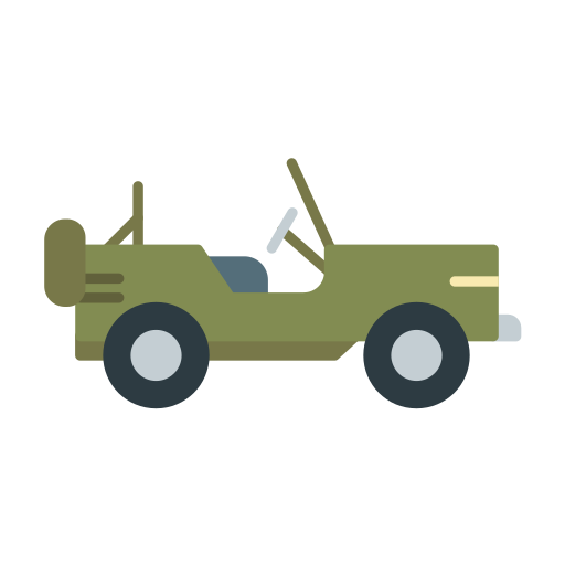 wojskowy jeep Generic color fill ikona