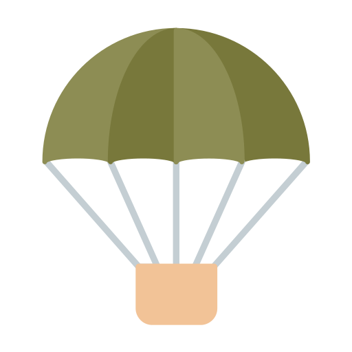 paracaídas Generic color fill icono