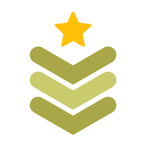 stopień wojskowy Generic color fill ikona