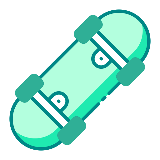 skateboard Generic color lineal-color icon