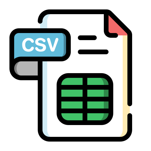 csv Generic color lineal-color icon