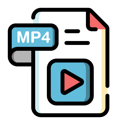 mp4 Generic color lineal-color иконка