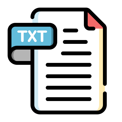 txt Generic color lineal-color icon