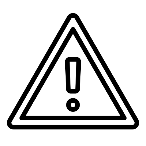 Предупреждающий знак Generic black outline иконка