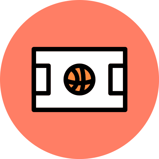 Баскетбольная площадка Generic color lineal-color иконка