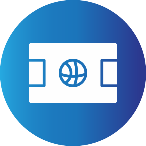 Basketball court Generic gradient fill icon
