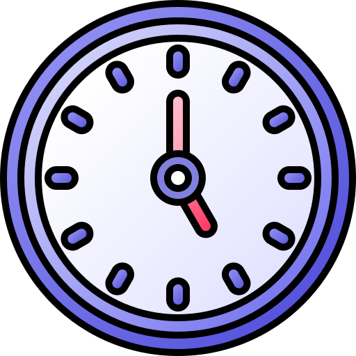 reloj Generic gradient lineal-color icono