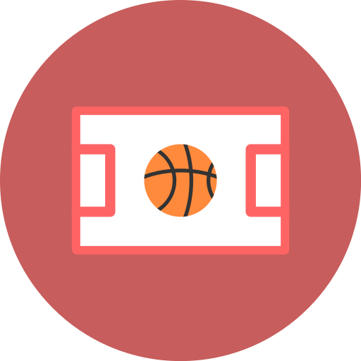 terrain de basketball Generic color fill Icône